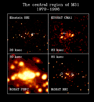 M31 images from Einstein, EXOSAT, and ROSAT