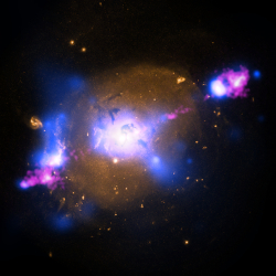 Composite X-ray/optical/radio image of active galaxy  4C+29.30
