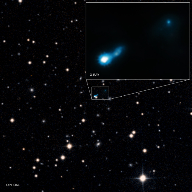 Ancient X-ray jet from an active, supermassive black hole
