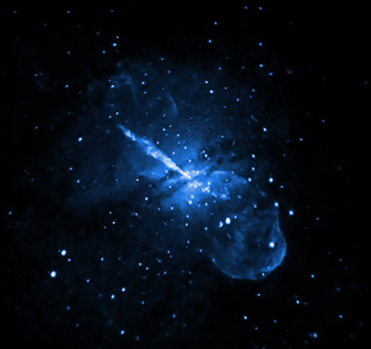 Chandra image of jet from Cen A