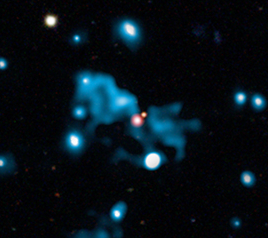 Chandra, MERLIN and SDSS composite of HDF 130
