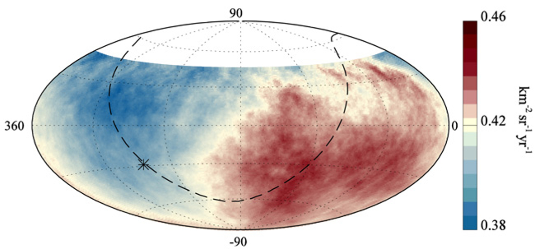 Map of Ultra High Energy Cosmic Rays