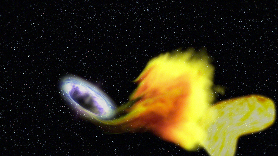 Artist rendition of a Black Hole swallowing a star
