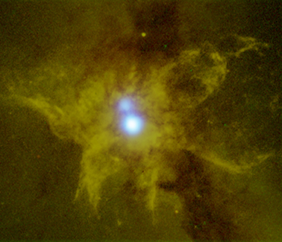 Chandra image of binary supermassive black hole