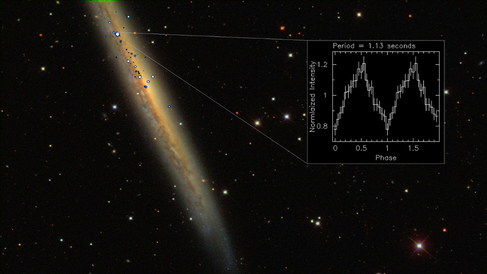 Galaxy NGC 5907 and ultra-luminous X-ray pulsar