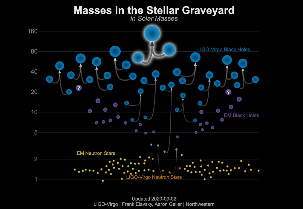 Masses of black holes and neutron stars detected through gravitational wave and electromagnetic observations