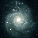 Chandra + optical image of M74