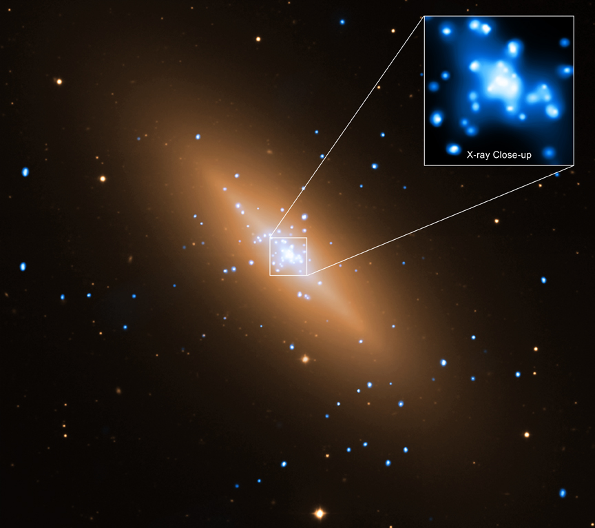 Chandra and VLT images of NGC 3115 and its central black hole