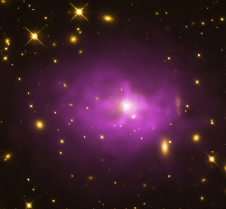 Radio, optical and X-ray image of PKS 0745