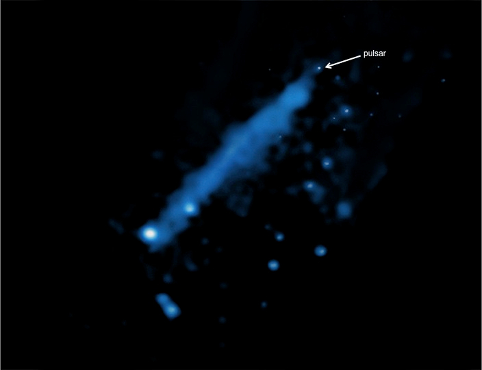 Chandra image of the tail of PSR J0357+3205
