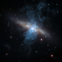 Ultraluminous X-ray pulsar at center of M82