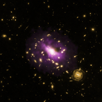 X-ray and optical image of black hole located in the center of a galaxy cluster RX J1532.9+3021