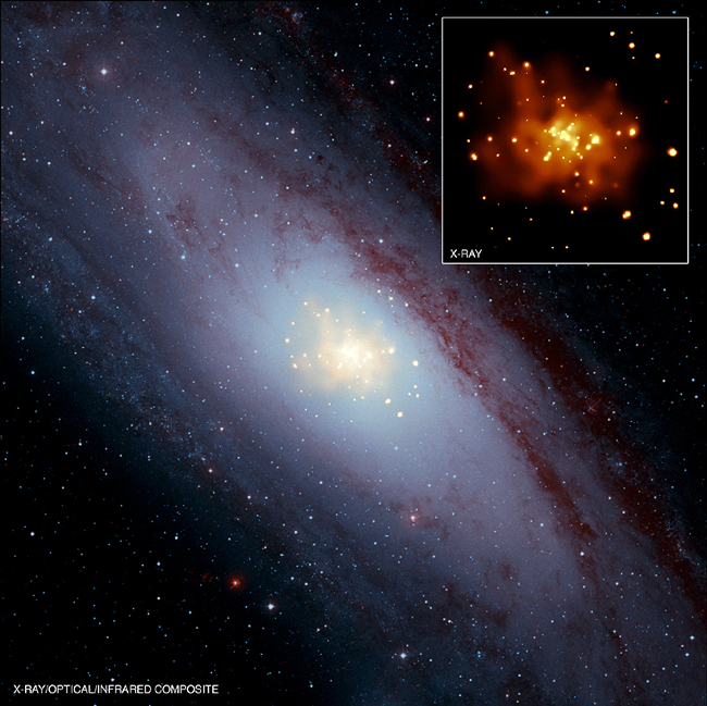 Optical and X-ray image of M31