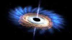 Illustration of the tidal disruption of a star by a black hole
