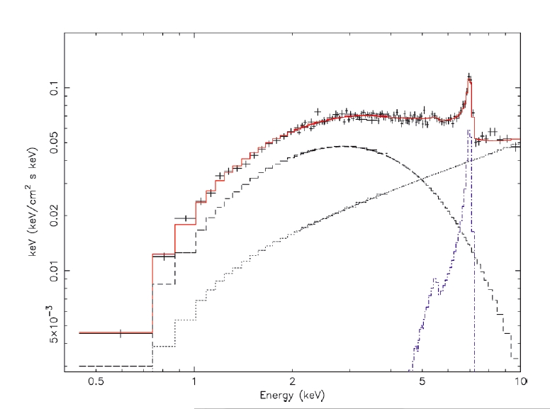 Iron line from a microquasar measured by BeppoSAX