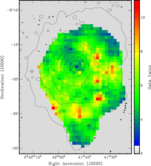 XMM-Newton temperature map of Abell 85