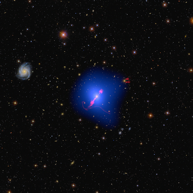 Swift, GMRT and optical image of the nearby cluster of galaxies CL 2015