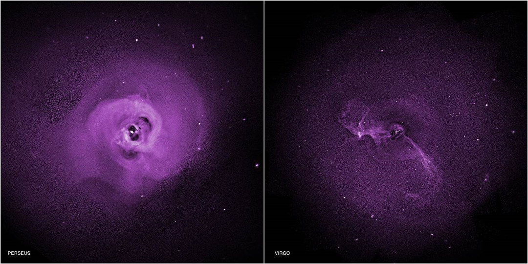 Chandra observations of turbulence in the Perseus and Virgo galaxy clusters
