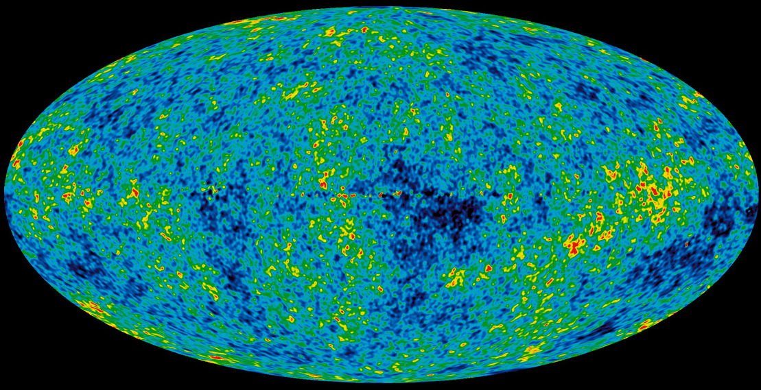 This image is the detailed, all-sky picture of the infant universe created from seven years of WMAP data. The image reveals 13.7 billion year old temperature fluctuations (shown as color differences) that correspond to the seeds that grew to become the galaxies.