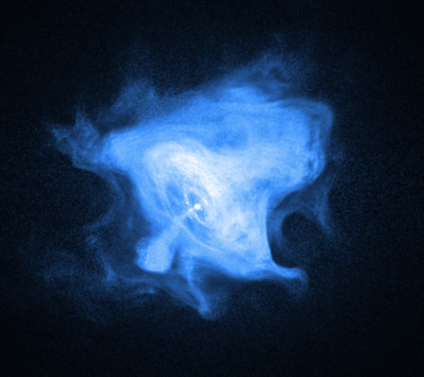 Chandra X-ray image of the outer Crab Nebula