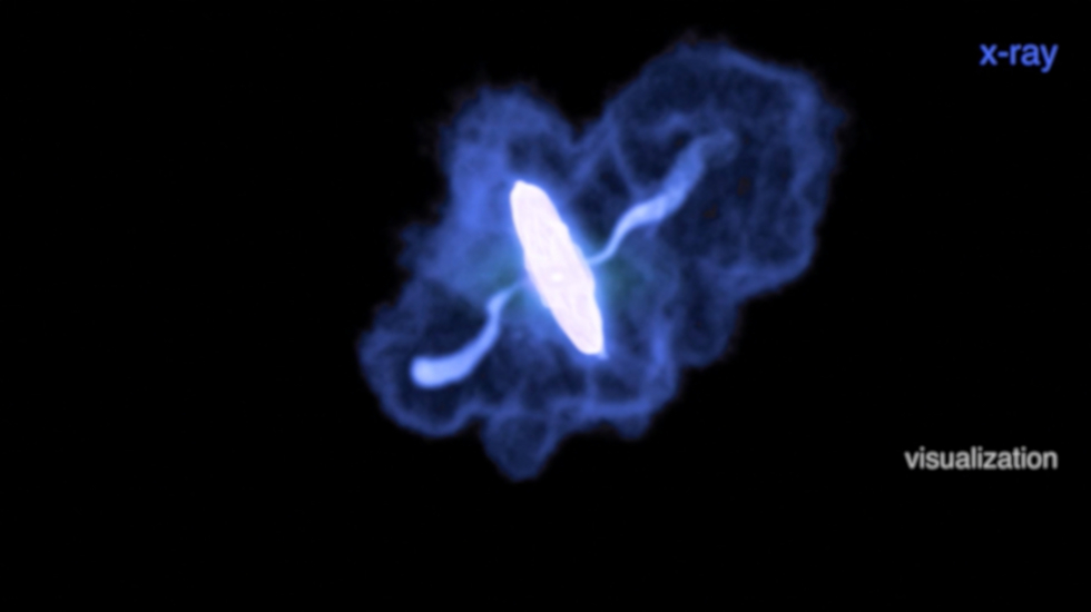 Visualization of the Crab Nebula, pulsar, disk and jets