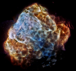 Chandra and XMM X-ray color image of Puppis A