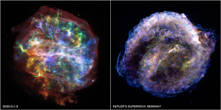 Chandra view of two types of supernova remnants
