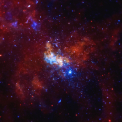 Three color X-ray image of the center of the Milky Way by Chandra