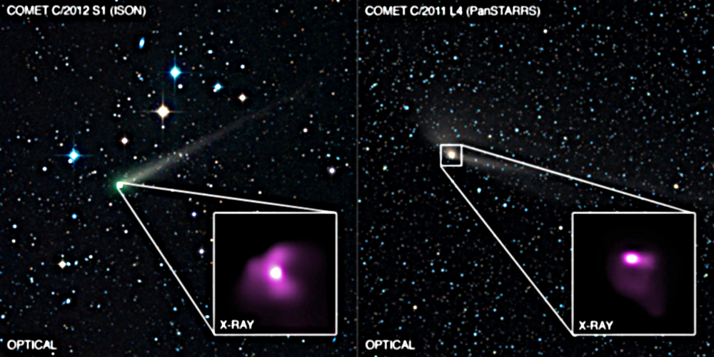 X-ray emission from two comets
