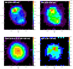 X-ray emission from charged atoms in Jupiter's magnetosphere seen by XMM-Newton
