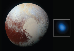 New Horizons (optical) and Chandra (X-ray) images of Pluto