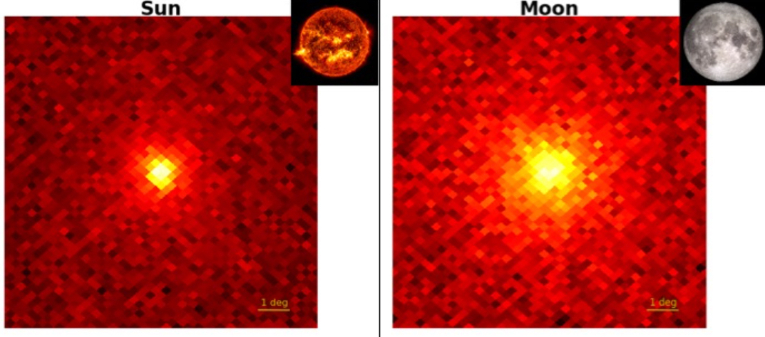 Fermi LAT images of Gamma-rays from the Sun and moon