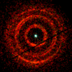 Swift XRT image of X-ray light echoes around V404 Cyg
