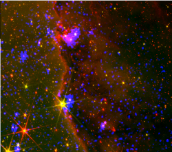 Chandra X-ray and JWST near IR image of the NGC 3324 in the Carina Nebula
