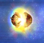 Artist conception of a neutron star merger
