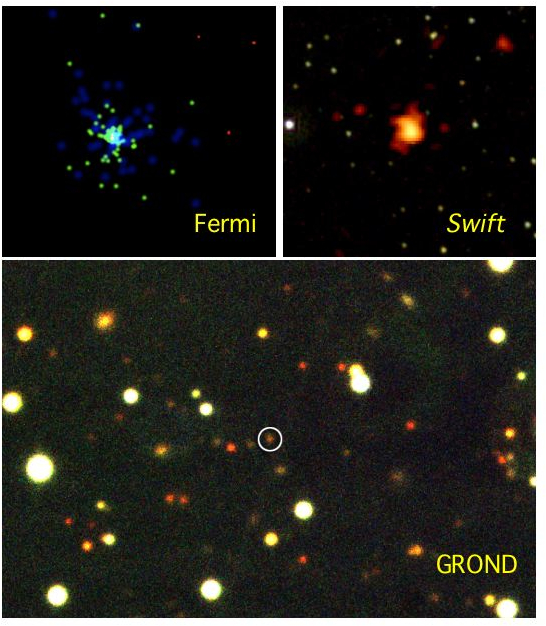 Extreme burst detected by Fermi, Swift and GROND