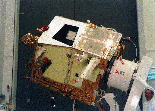 Bepposax in the clean room. Lateral view