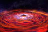 artist's concept of accretion disk around a black hole