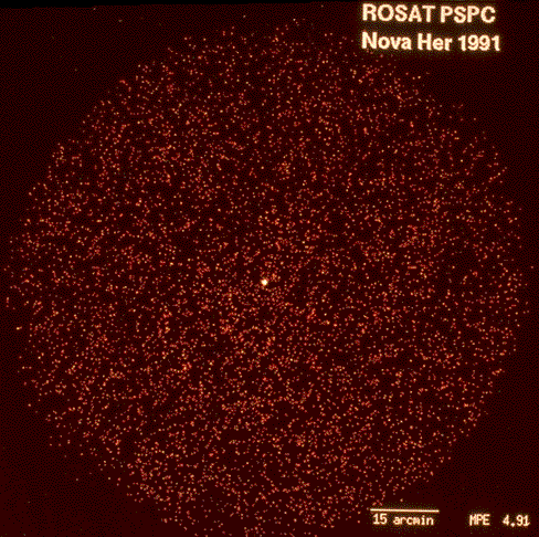 Nova Herculis 1991 as seen by the ROSAT PSPC