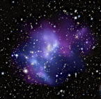 Chandra and HST image of collision of 4 clusters of galaxies