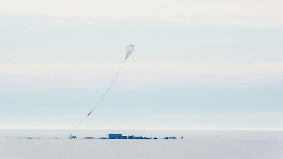 X-Calibur being launched at McMurdo Station, December 2018