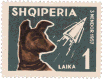 1962 stamp from Albania honoring Laika