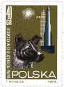 1964 stamp from Poland honoring Laika
