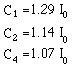 C1=1.29I, C2=1.14I, C4=1.07I