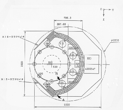 A drawing of the base plate