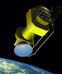 Artist concept of ABRIXAS satellite in orbit