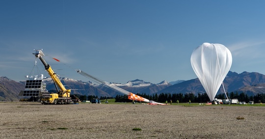 The EUSO SPB2 mission during launch at Wanaka, New Zealand
