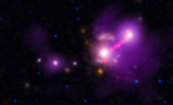 Multi-wavelength image of 3C297, a surprisingly lonely galaxy
