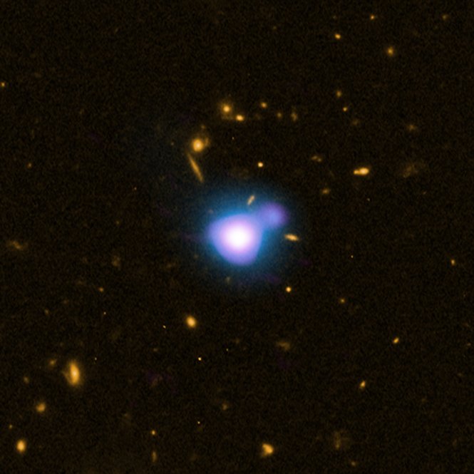 Composite image of the most distant X-ray jet known