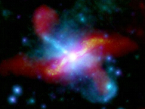 Herschel IR and XMM X-ray image of Centaurus A